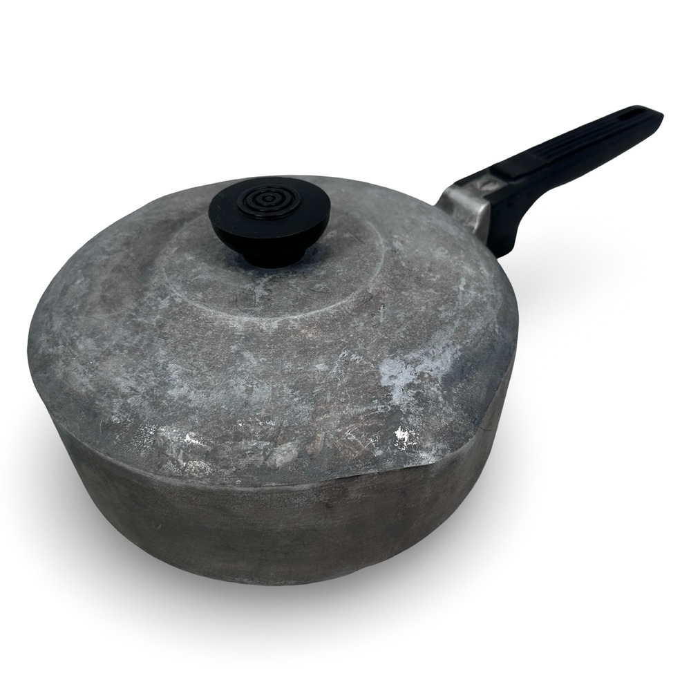 Wagner Ware Magnalite 4672P Saucepan with Lid Vintage Cast Aluminum Gray USA